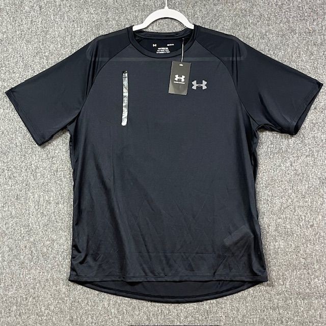 Under Armour T Shirt Mens L Tech 2.0 Short Sleeve Performance Black Athletic