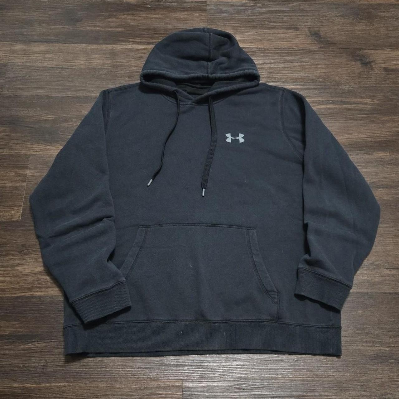 Under Armour Hoodie Men’s XXL Black Essential Pullover Sweatshirt Coldgear