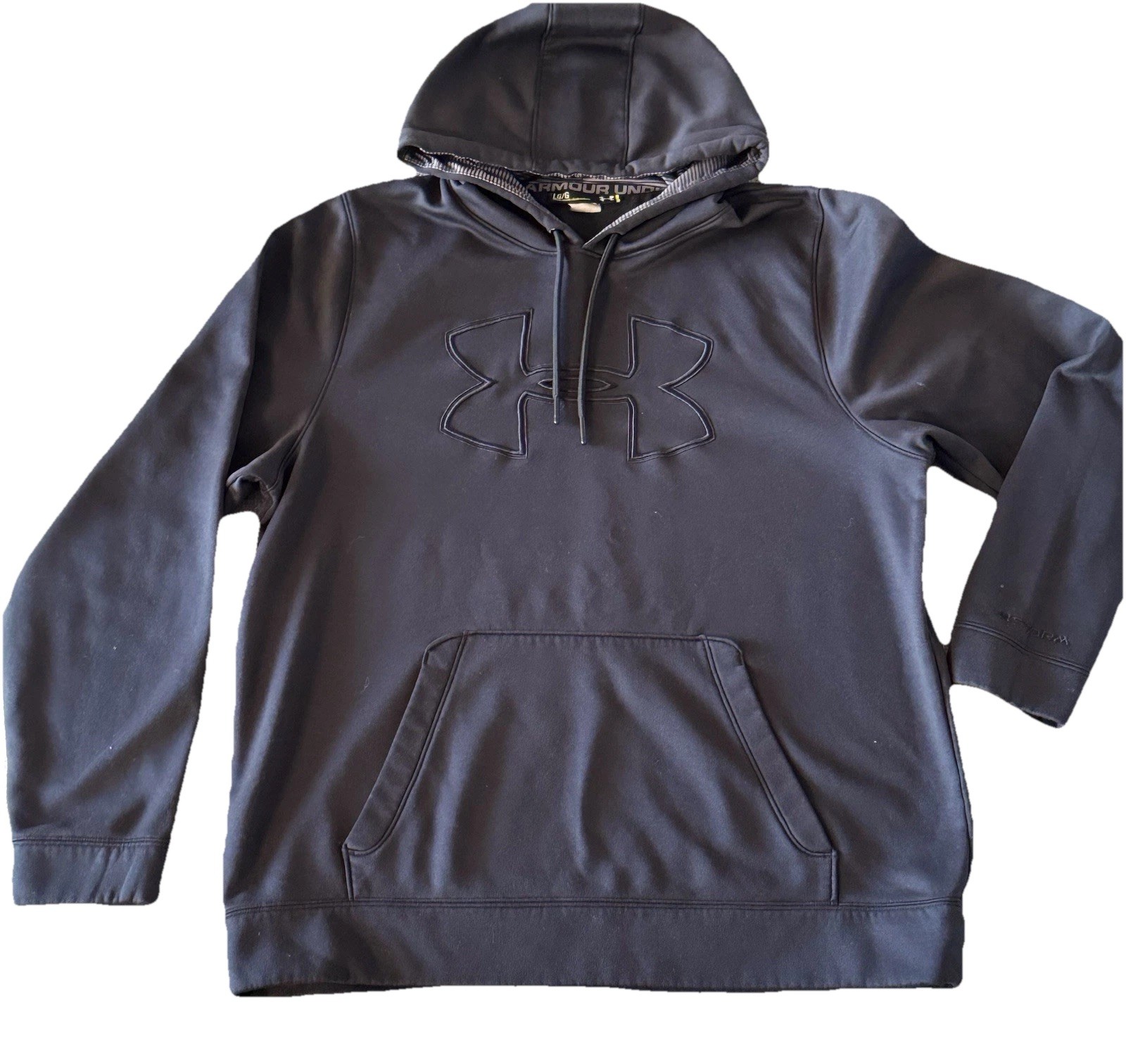 Under Armour Men’s Size L UA Hustle Fleece Hoodie – Black (1300123)