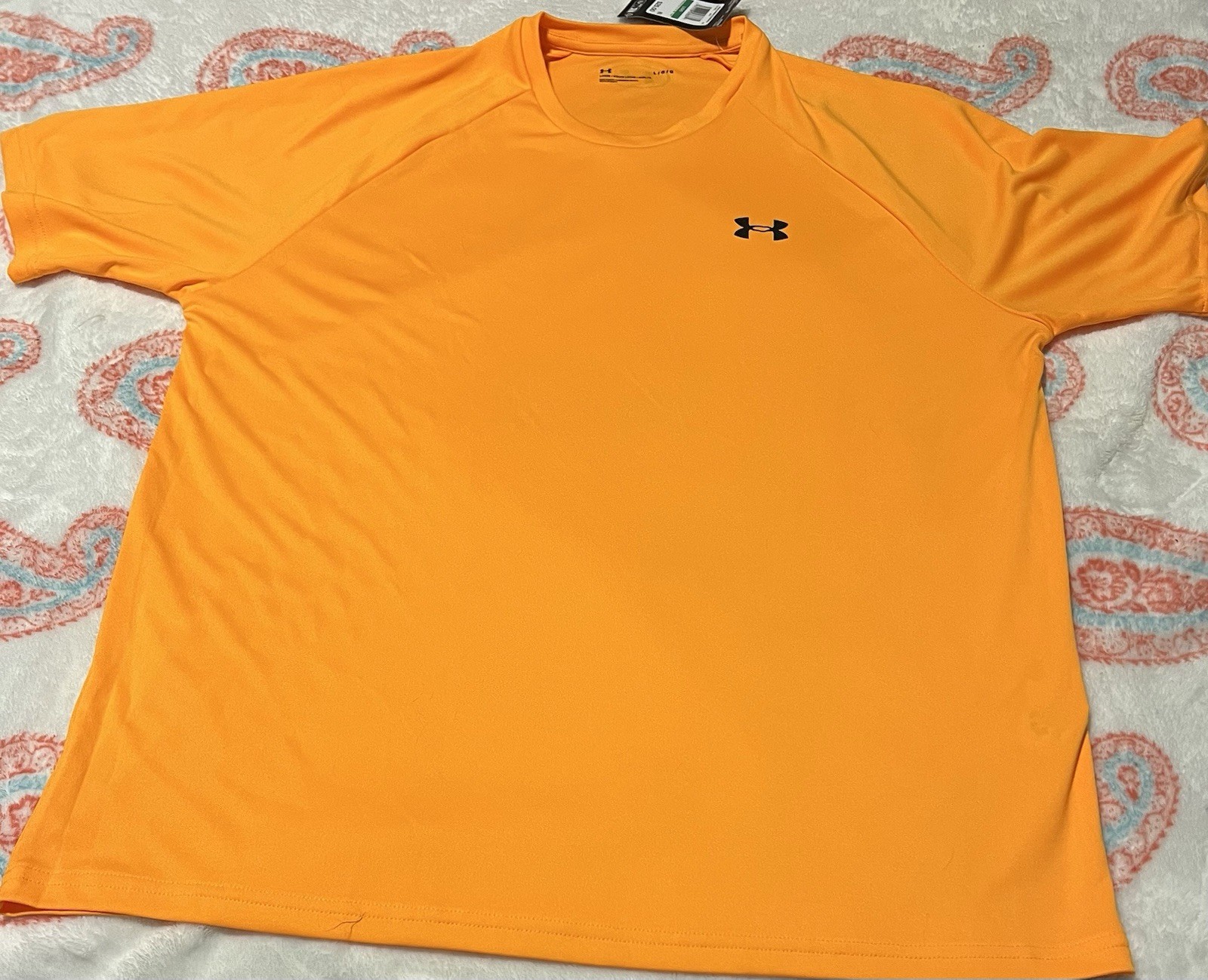 Under Armour Tech 2.0 Mens Training Top Orange Short Sleeve Gym Excerise T-Shirt