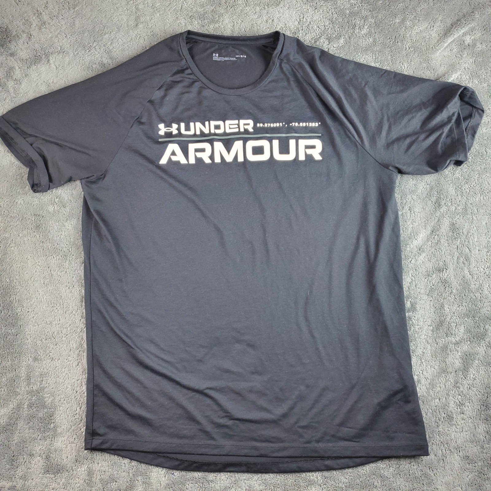 Under Armour Shirt Men’s L Black UA Tech 2.0 Wordmark T-Shirt Tee Athletic
