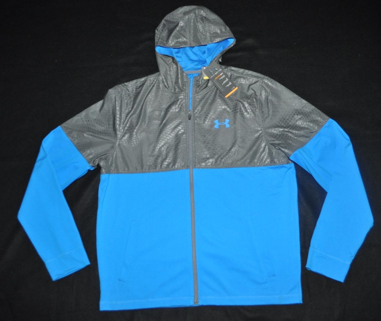 Under Armour Mens Embossed LTWH Hoodie 1280025 405 Blue/Gray NWT
