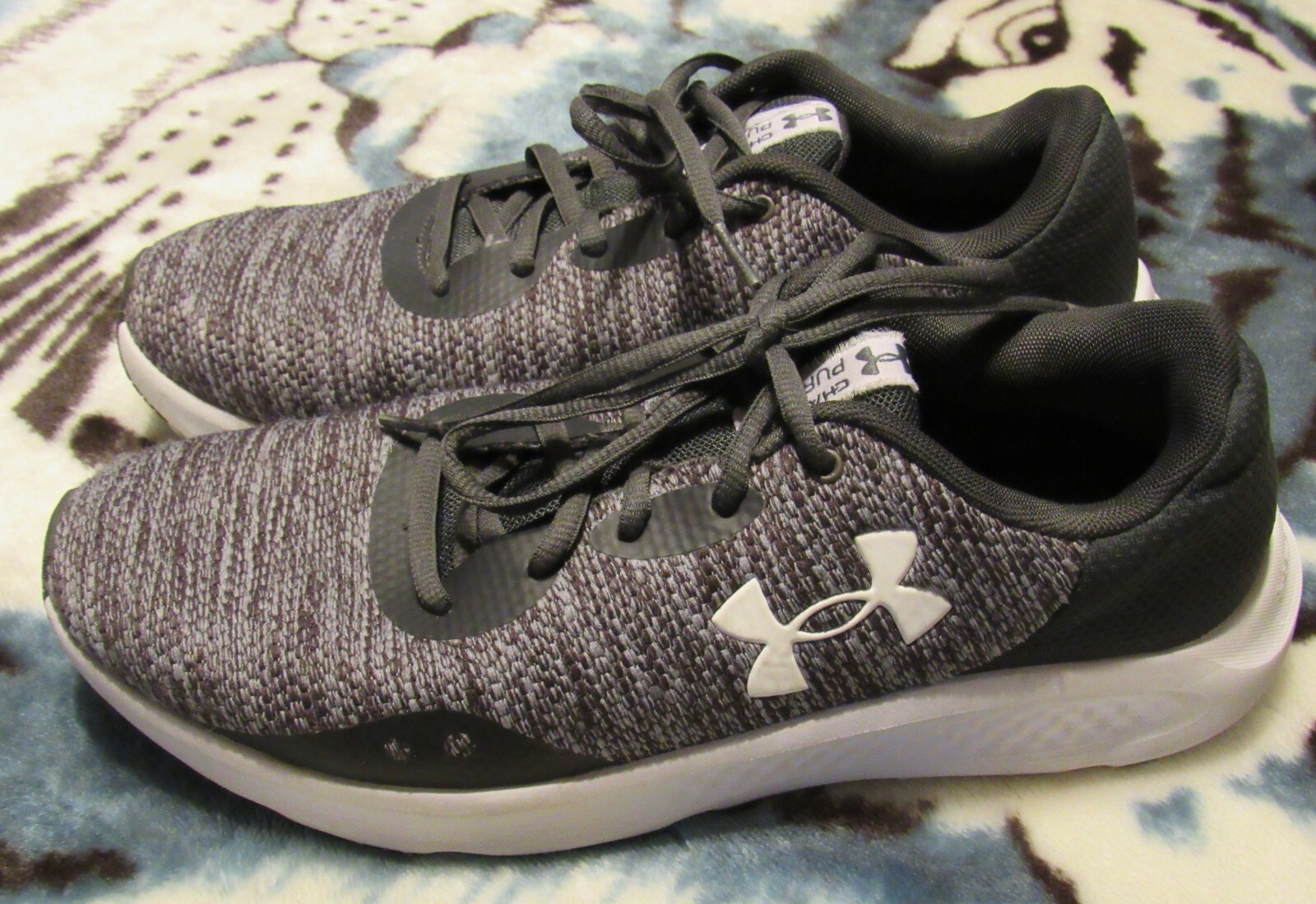 Under Armour Charged Pursuit 3 Jet Gray Shoes Men’s US Size 8 Deluxe Foam Insole