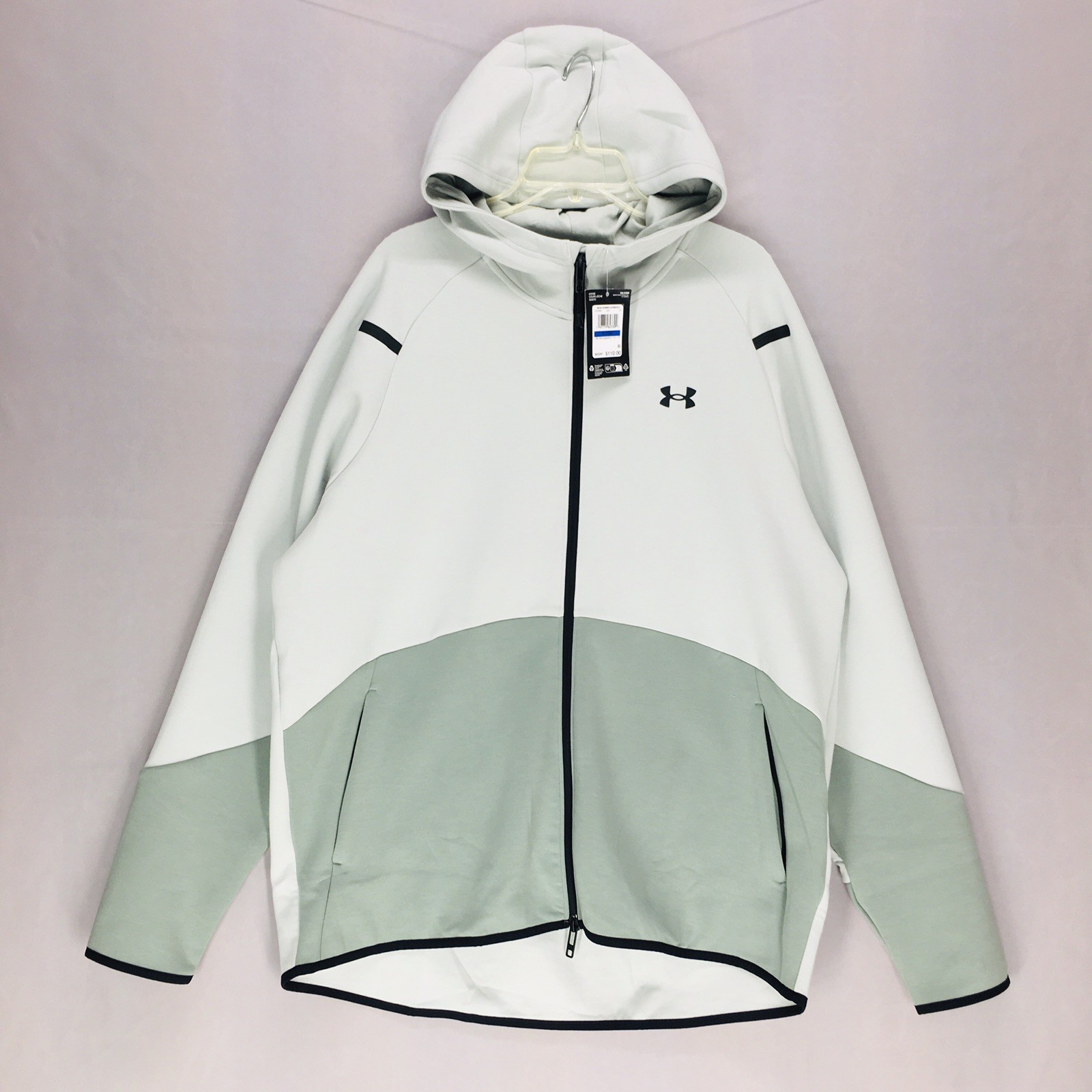 Under Armour Unstoppable Fleece Full Zip Hoodie Jacket Mens XL Stretch Green NWT