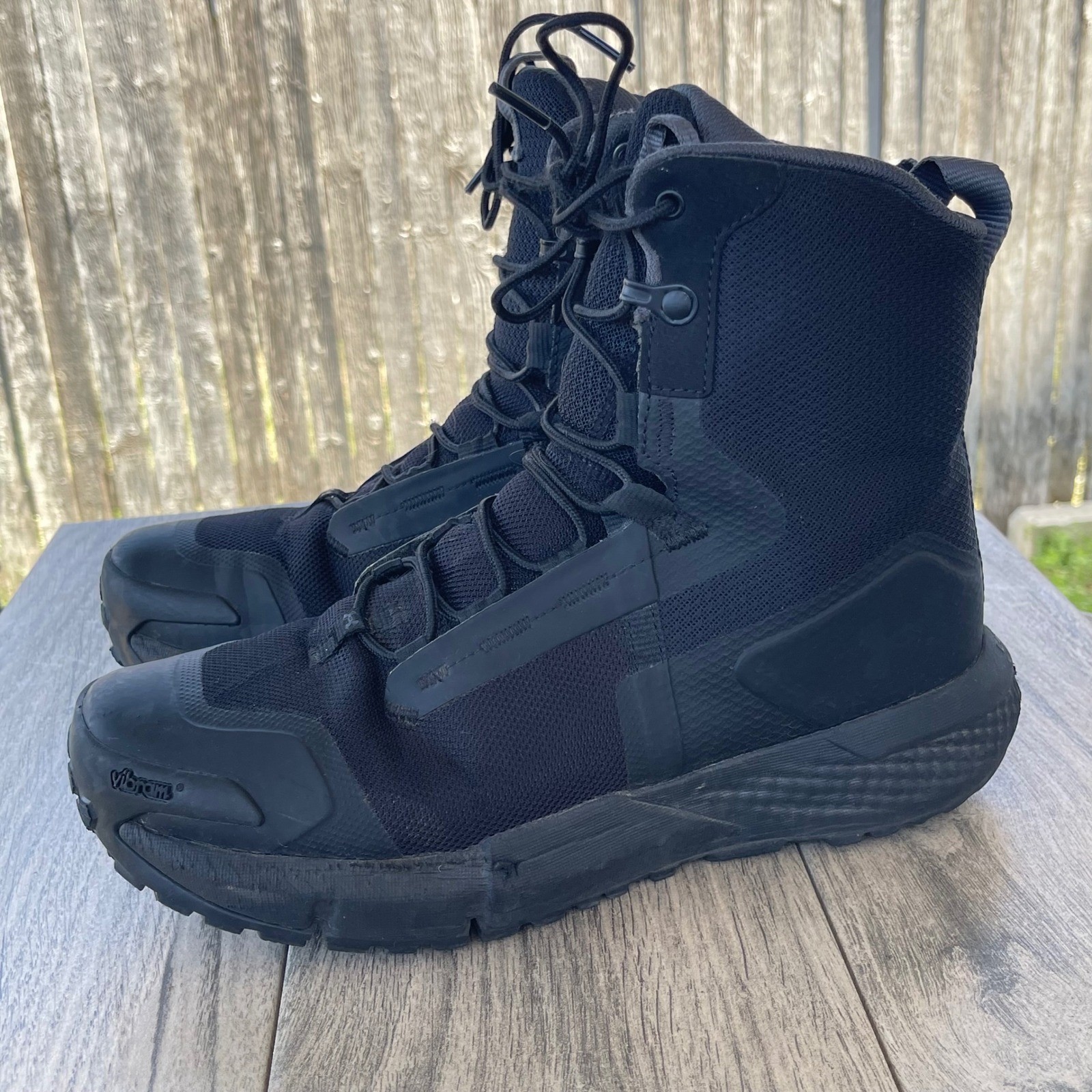 Under Armour Valsetz Tactical Boots Men 8 Black 3027381-001 Micro G Combat Work