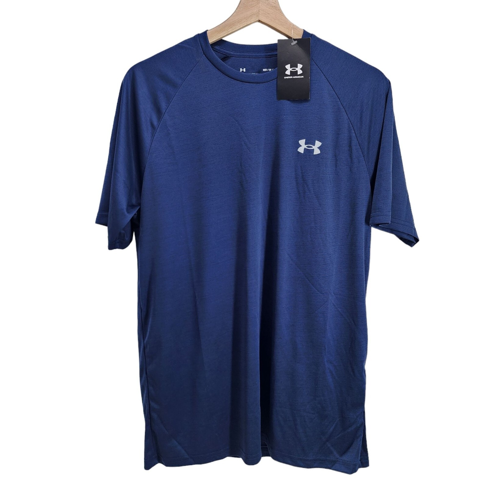 Under Armour T-Shirt Mens Medium Blue Tech 2.0 Short Sleeve 1327965 New