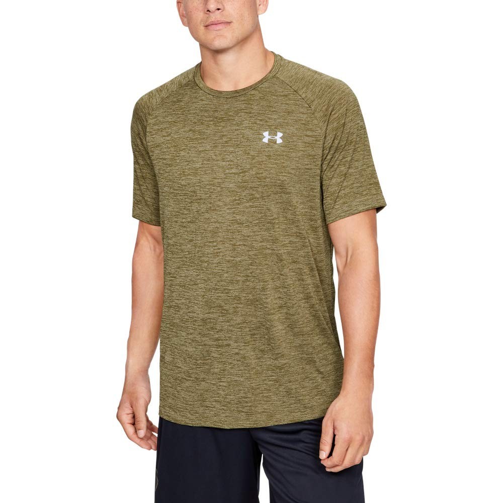 Under Armour Mens Tech 2.0 Short Sleeve T-Shirt Green Training Gym Performance