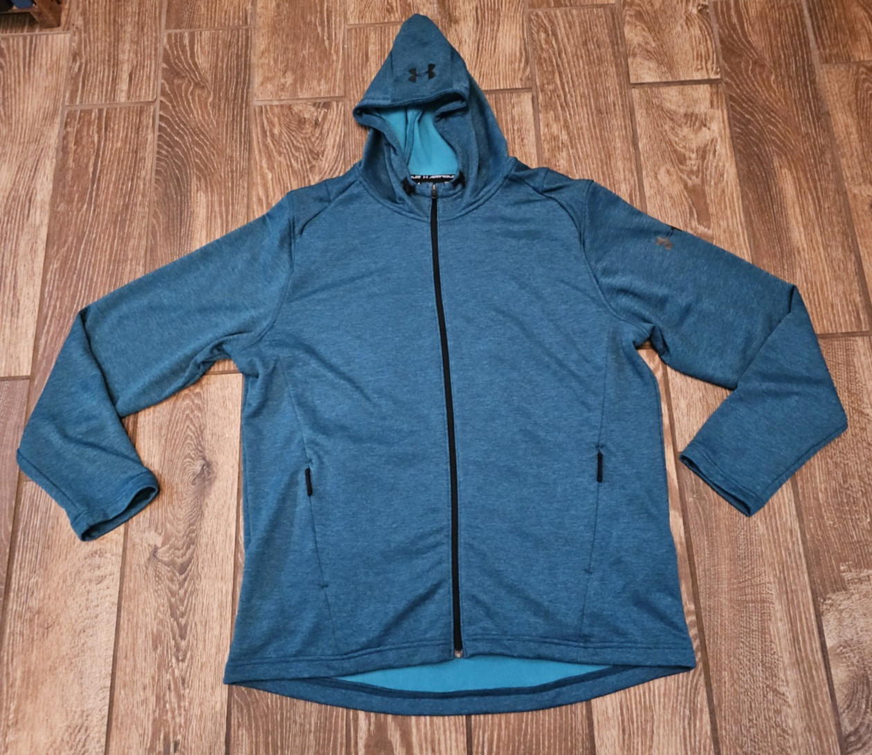 Under Armour Unstoppable Full Zip  Hoodie Jacket Coldgear Gray XL 2XL Fitted