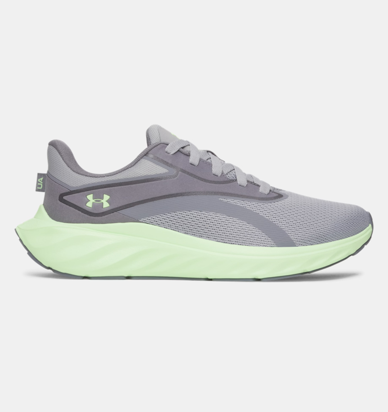[SALE]- UA Charged+ Ascend Men’s Running Shoes -Steel / Titan Gray / Lumos Lime