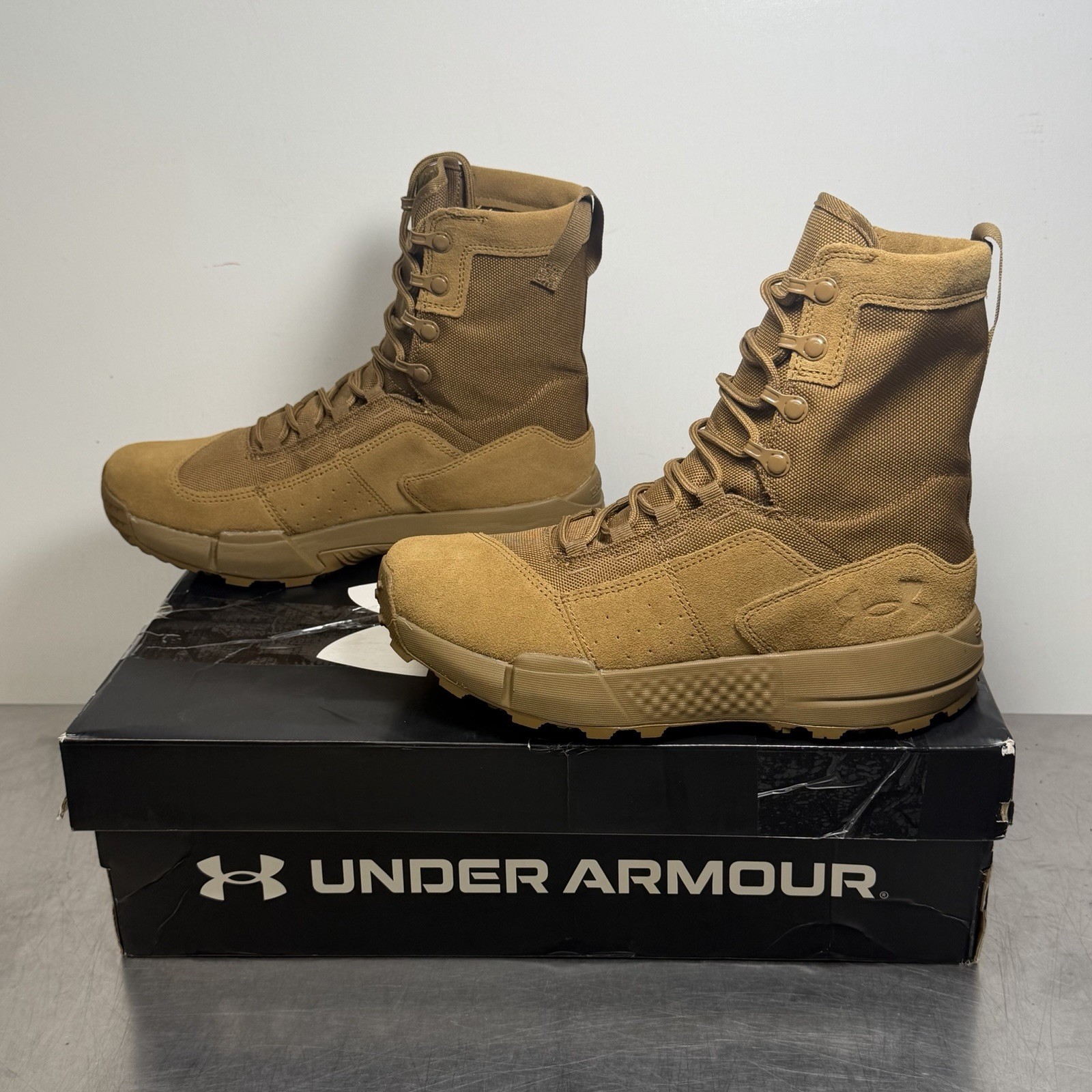 UNDER ARMOUR Men’s Size 6.5 UA CHARGED LOADOUT TACTICAL BOOTS Coyote 3027385-200