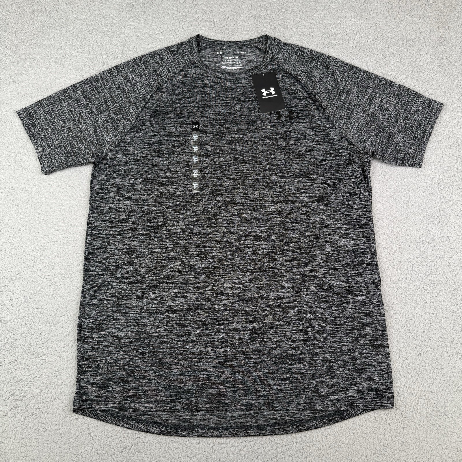 Under Armour Shirt Men Medium Black UA Tech 2.0 Short Sleeve Tee Gym Workout NWT