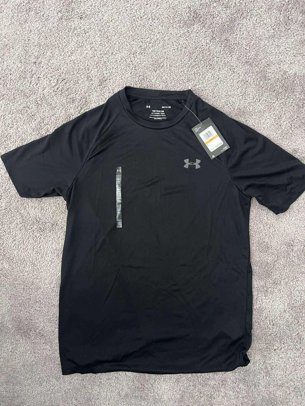Under Armour Men’s Small UA Tech 2.0 Short Sleeve T-Shirt 1345317-001 Black