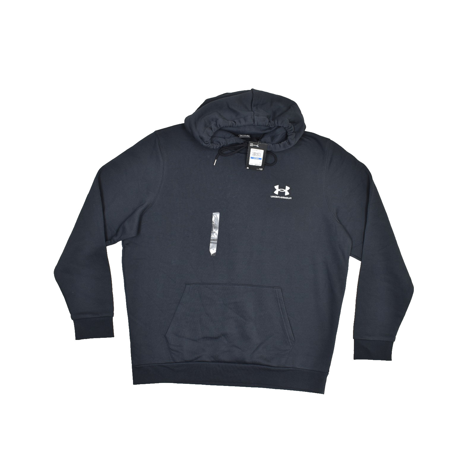 NEW Men’s Under Armour UA Essential Fleece Hoodie Black Size XL Black Kangaroo