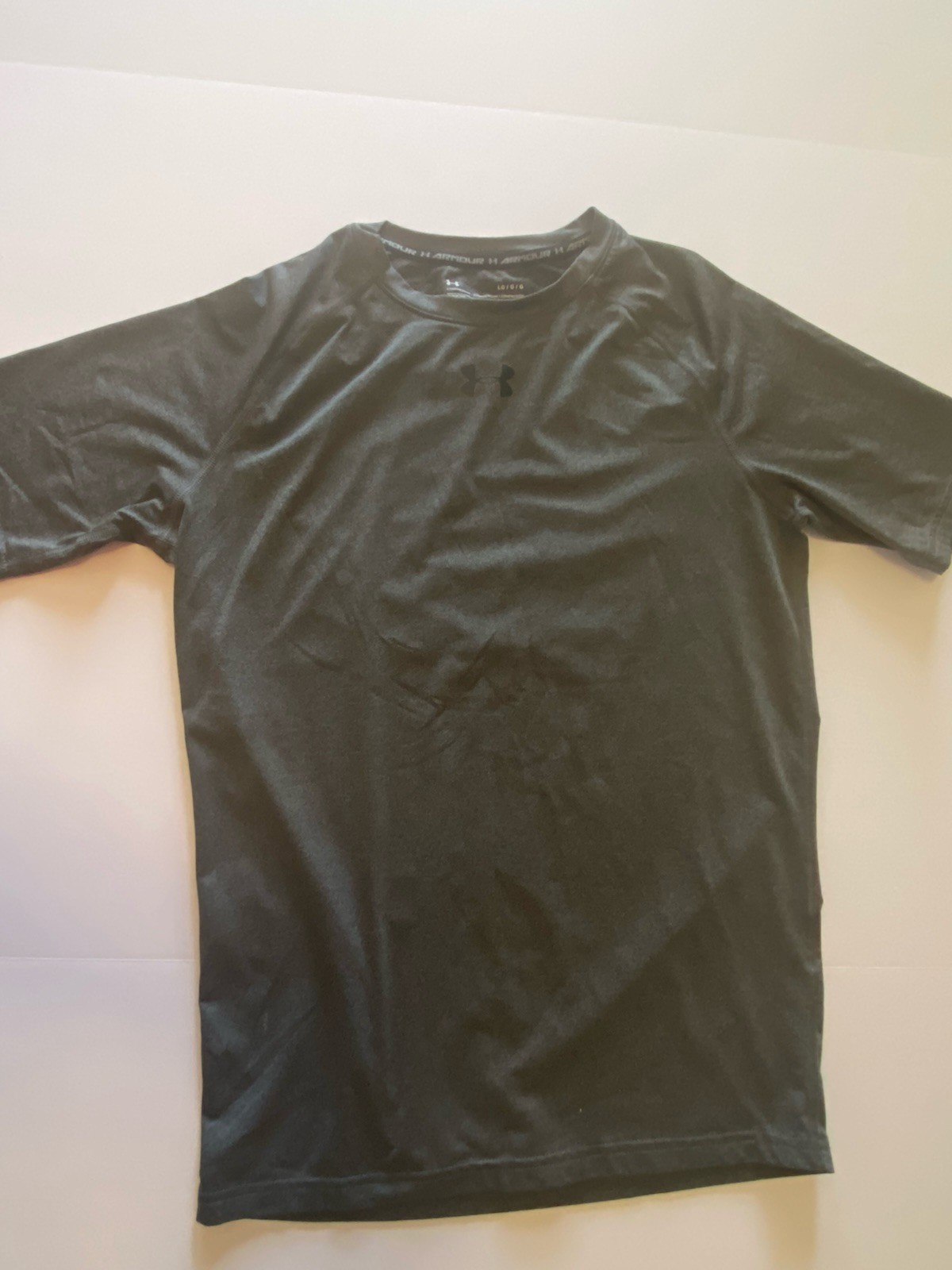 Under Armour Gym Shirt Mens Size Large Compression Gray HeatGear Performance
