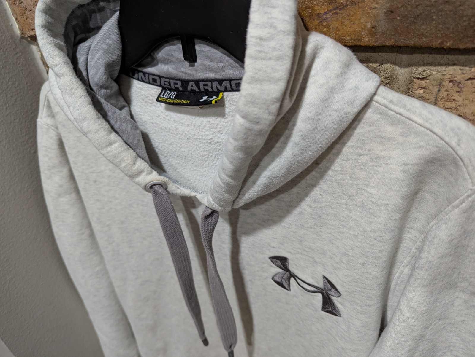 Under Armour Storm Gray Super Soft Cozy Loose Hoodie Kangaroo Pocket Unisex Lg