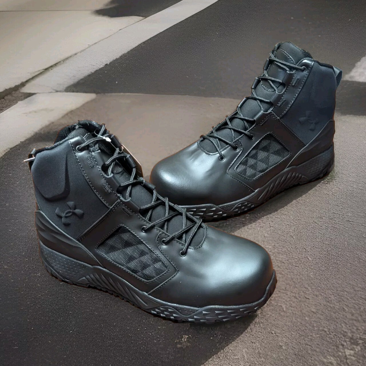 Under Armour UA Tac Zip 2.0 Protect Tactical Boots Mens Size 10.5 Black NIB Logo