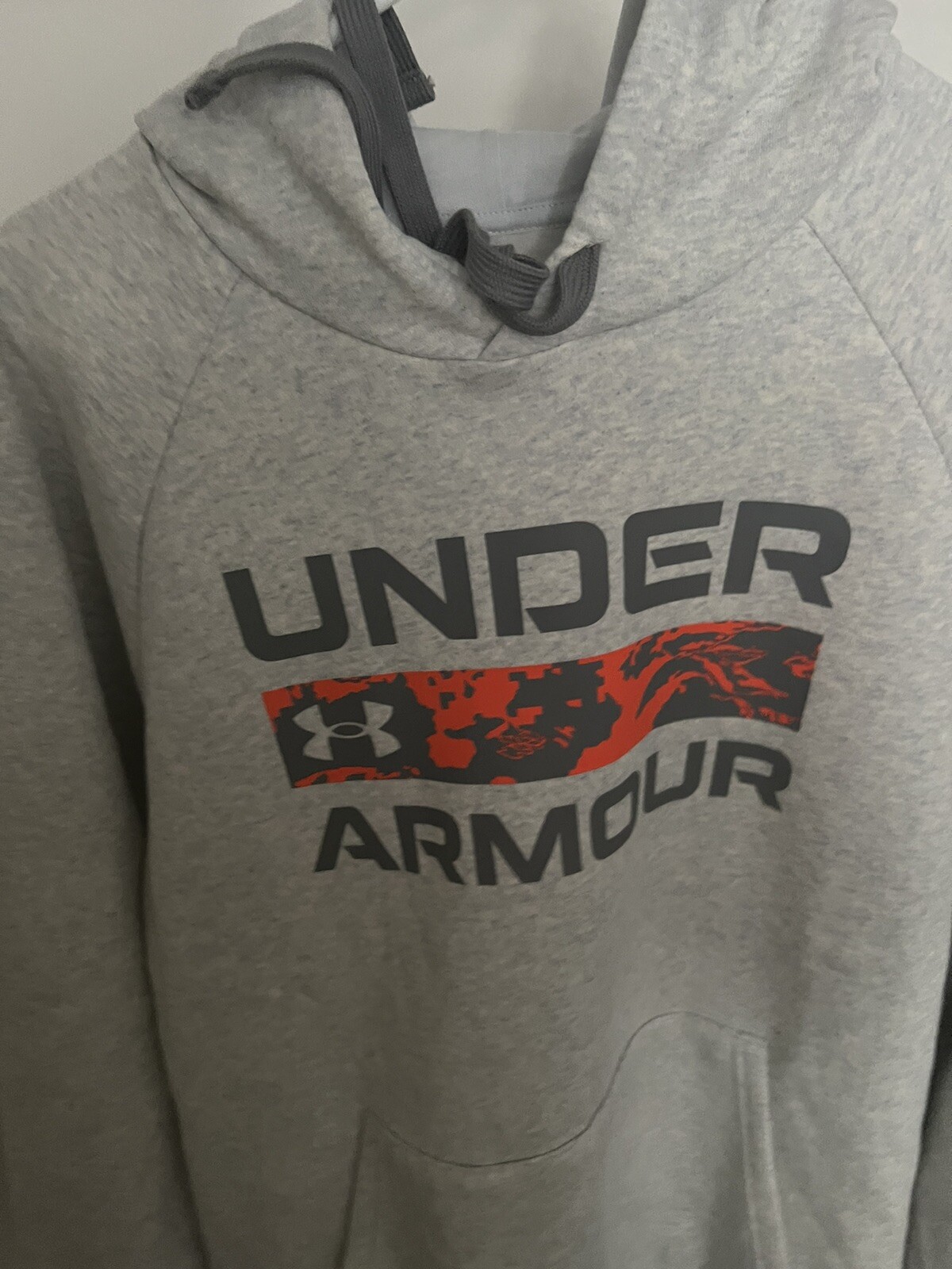 Mens Under Armour UA Rival Fleece Signature Box Hoodie – Large – NWT