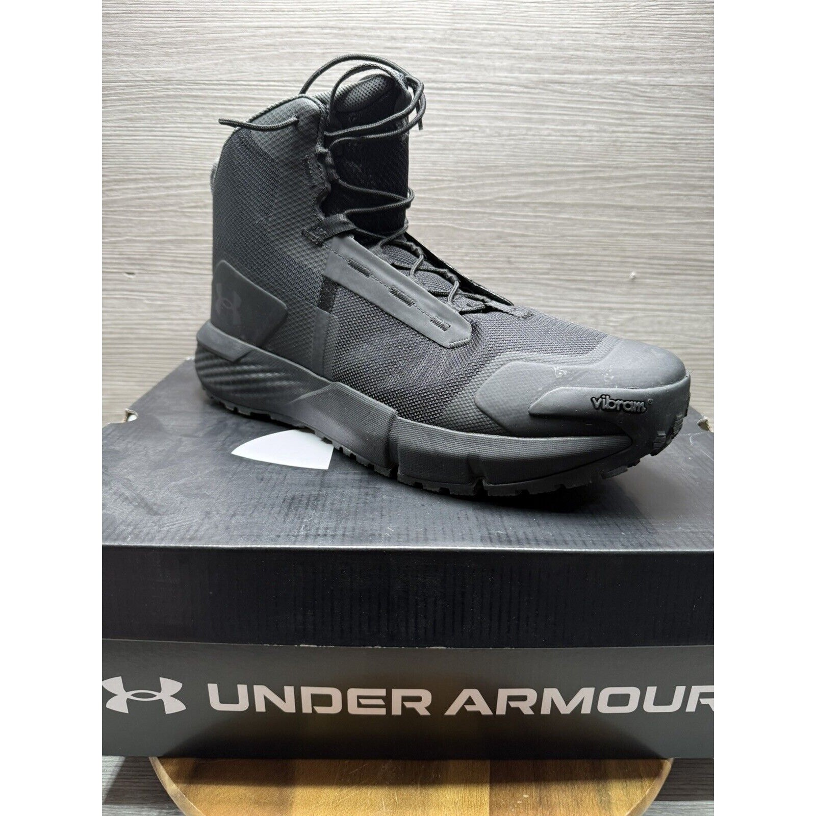 Men 13 Under Armour 3027381-001 Valsetz Tactical Boots for Men – Black