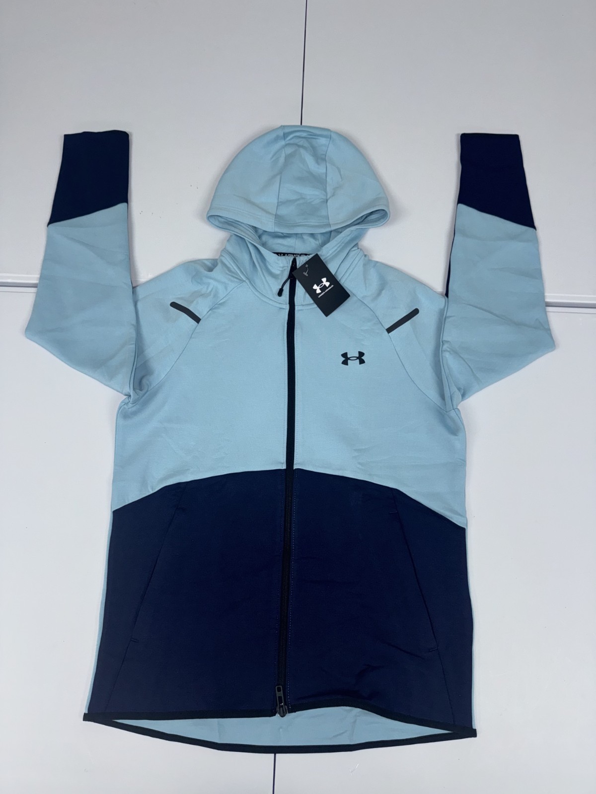 Under Armour UA Unstoppable Fleece Full Zip Hoodie Blue 1379806 Size S NWT $110