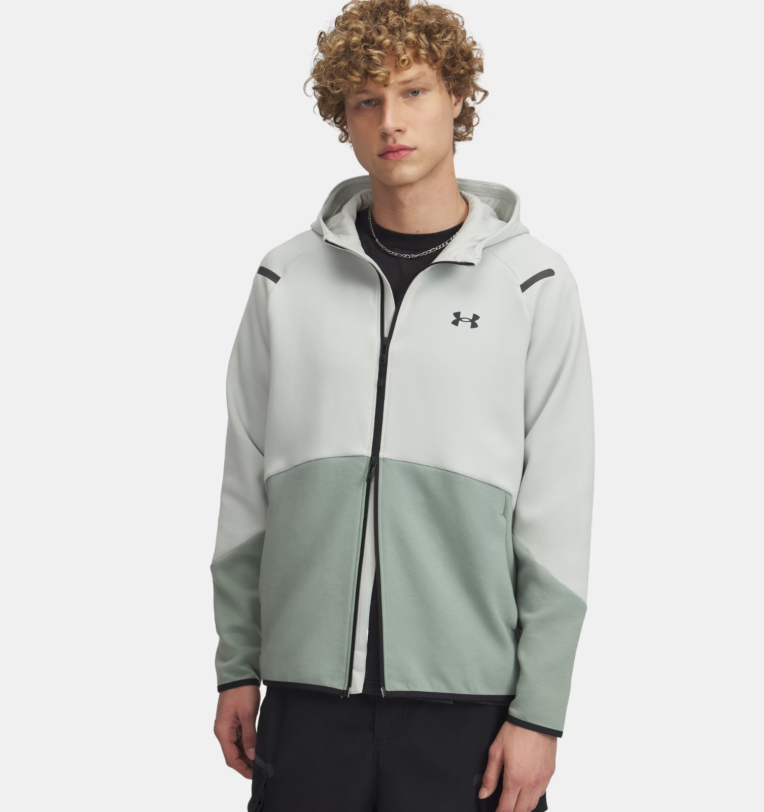 Under Armour Men’s UA Unstoppable Fleece Full-Zip Jacket – Silica Green – Sz XL