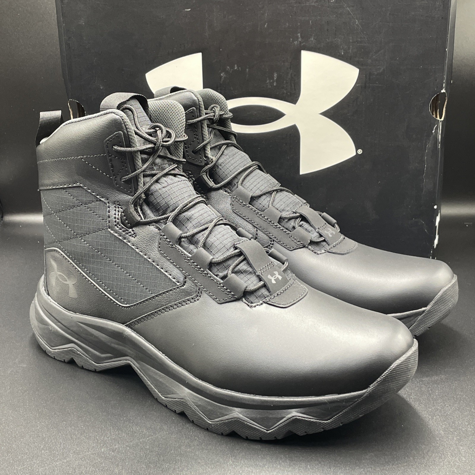 Under Armour UA Stellar G2 6 Tactical Boots Mens 11 Black Leather 3025578-001