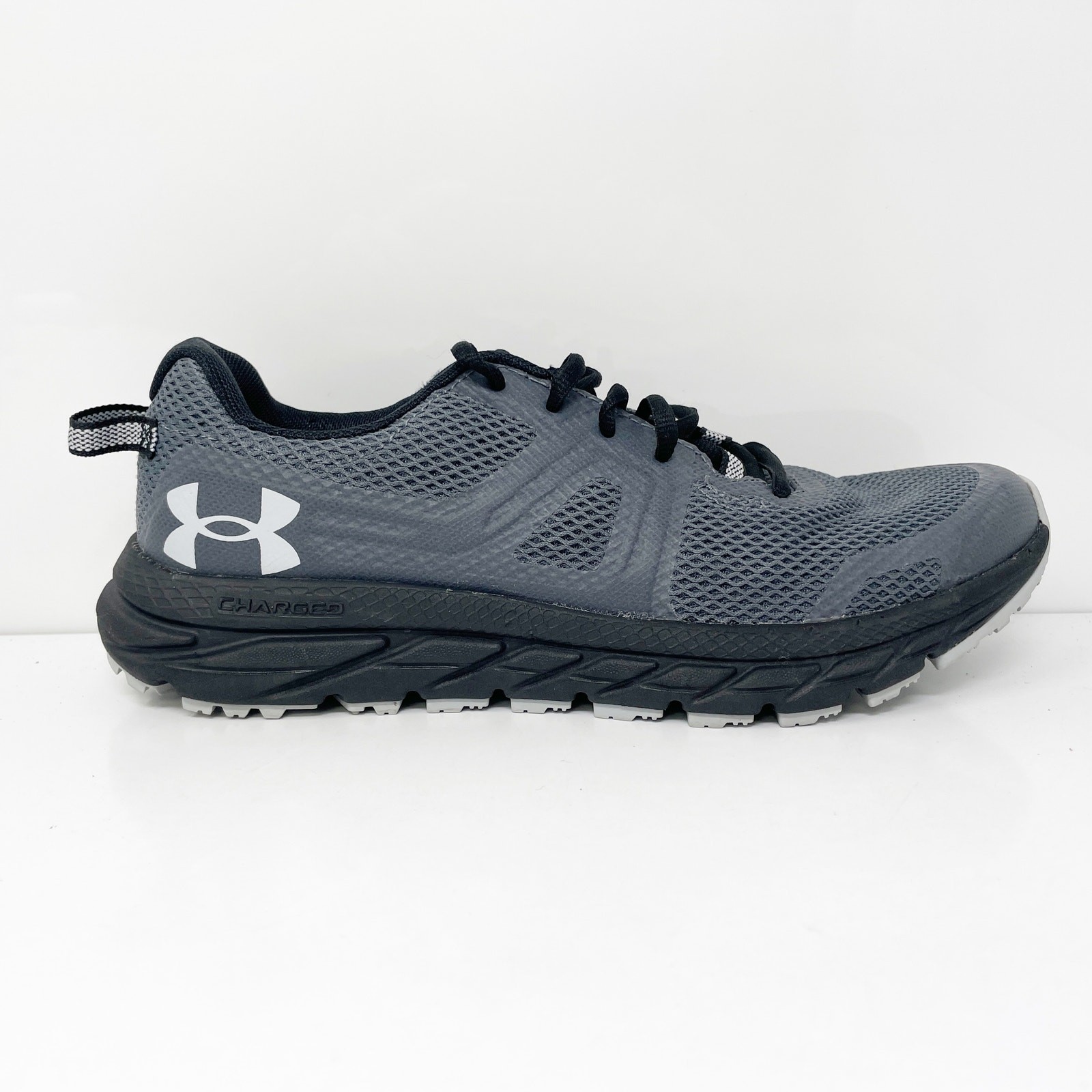 Under Armour Mens Charged Toccoa 3 3023370-100 Gray Running Shoes Sneakers Sz 7