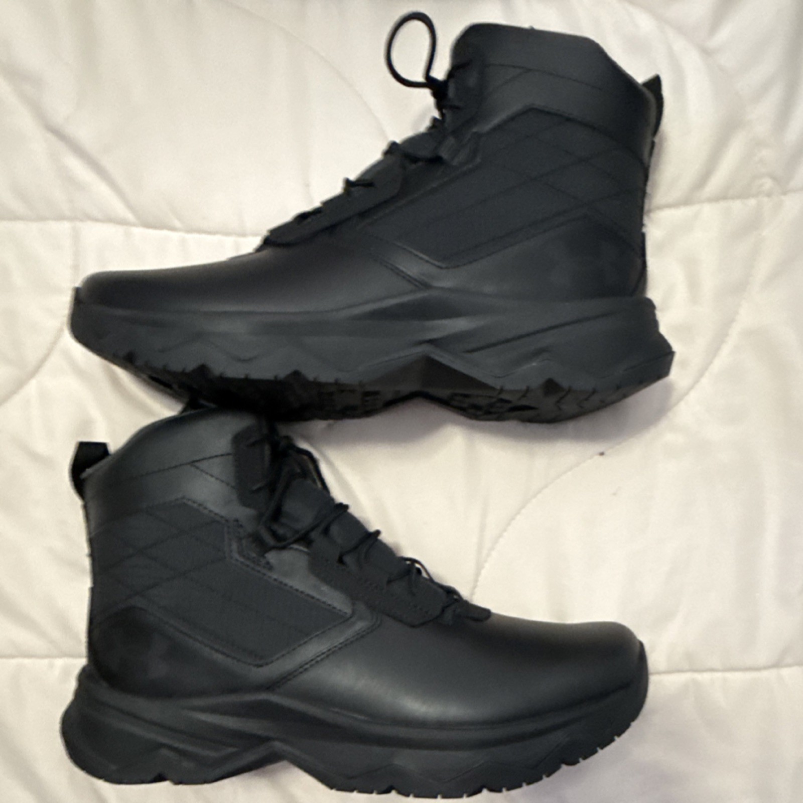 Under Armour Men’s Black Combat Boots Lace Up Slip Resistant Comfort Size 10.5