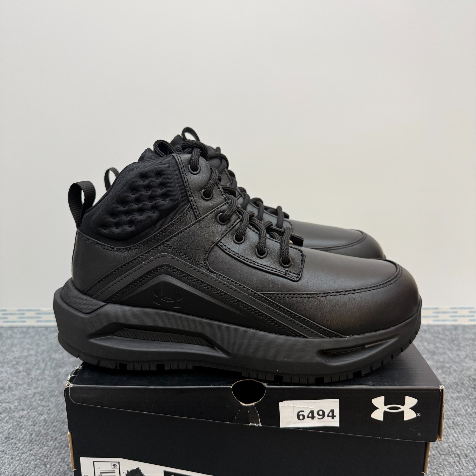 Under Armour UA 695 LTHR Boots Shoes Black 6005312 001 Men’s Size 10