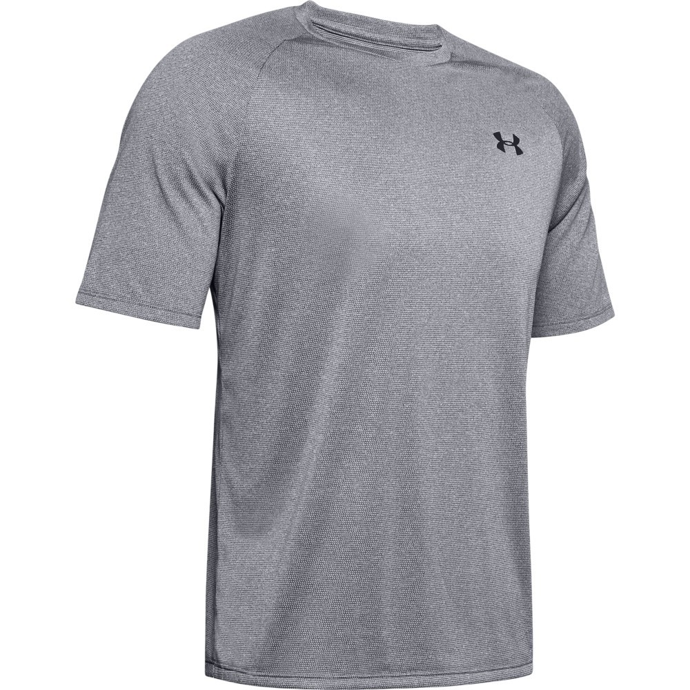 Under Armour 1345317 Men’s UA Tech 2.0 Textured T-Shirt, Pitch Gray, Small