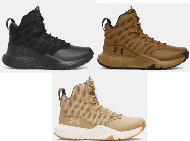 Under Armour UA Stellar Micro G 6″ Boots 3028316 Tactical Black Brown Boot