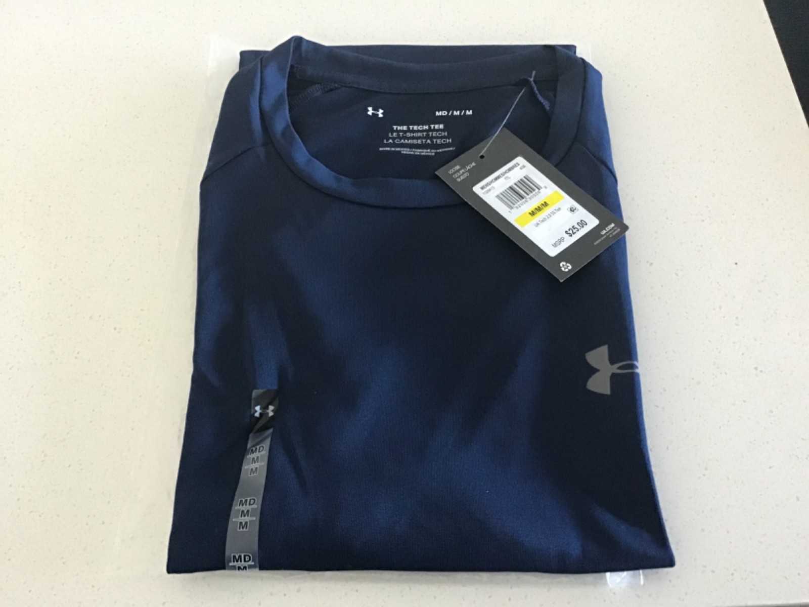 Under Armour Men’s Athletic Training UA Tech 2.0 T-Shirt Short Sleeve, Navy (M)
