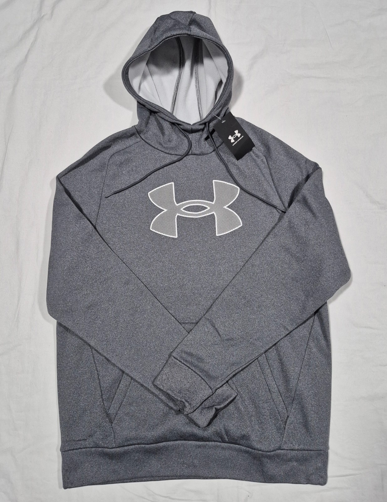 Under Armour Rival Fleece Big Logo HD Warm  Hoodie Grey 1379854-025