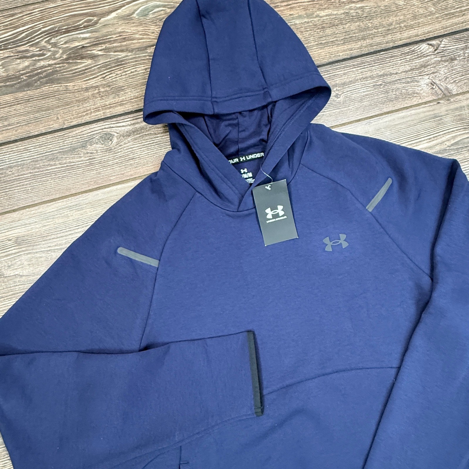 Under Armour Mens Unstoppable Fleece Hoodie Academy Blue 1383042-410 Medium NWT