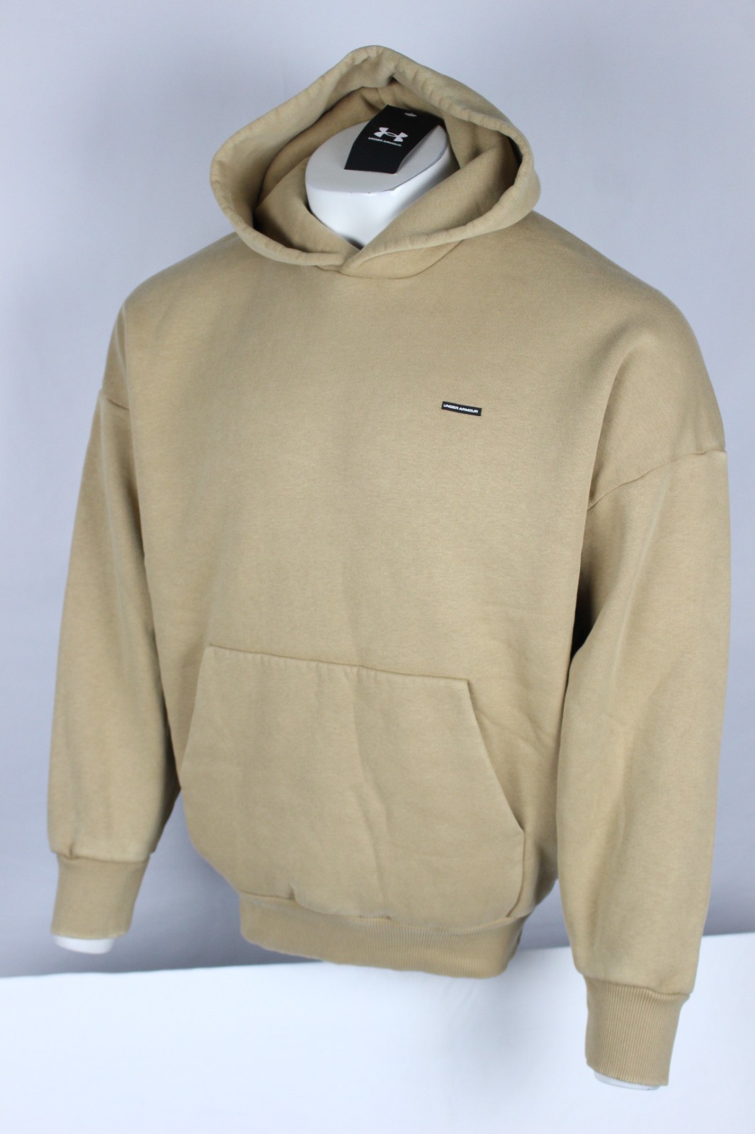 Under Armour Men’s UA Icon Heavyweight Fleece Wash Oversized Hoodie Small Camel