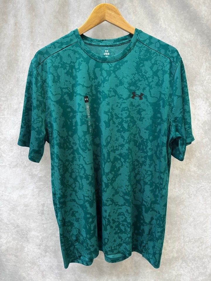 UA Tech Vent Tee Men’s Geode Green Moisture Wicking T-Shirt New