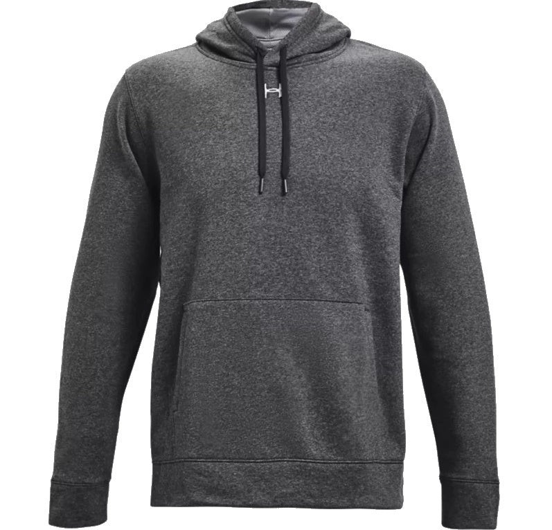 Men’s Under Armour Hustle Fleece Hoodie 1300123 Carbon Heather NEW w Tags