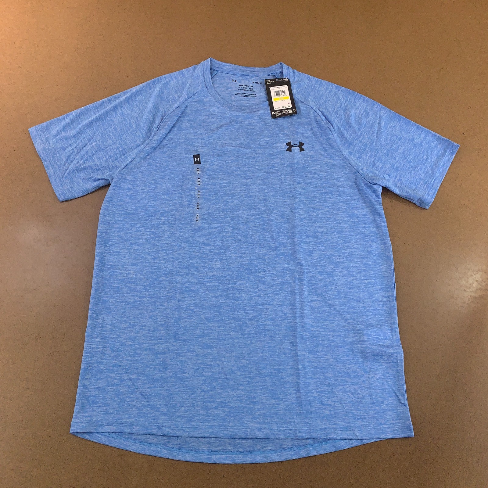 Under Armour Mens Medium Heather Blue Training Tech 2.0 Short Sleeve Tee NWT