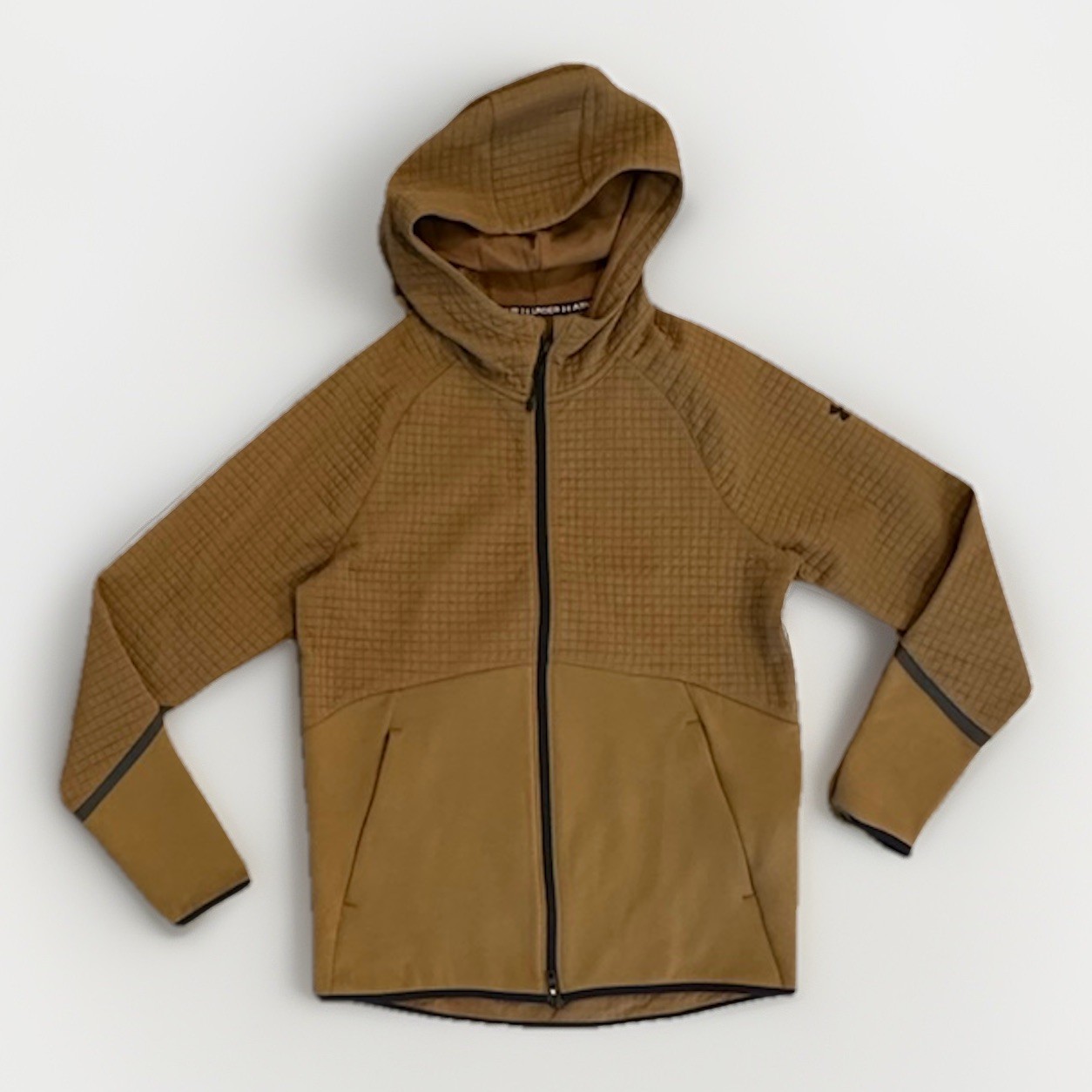 Under Amour Men’s Unstoppable Fleece Grid Full Zip, Brown, Small, #1386543, New