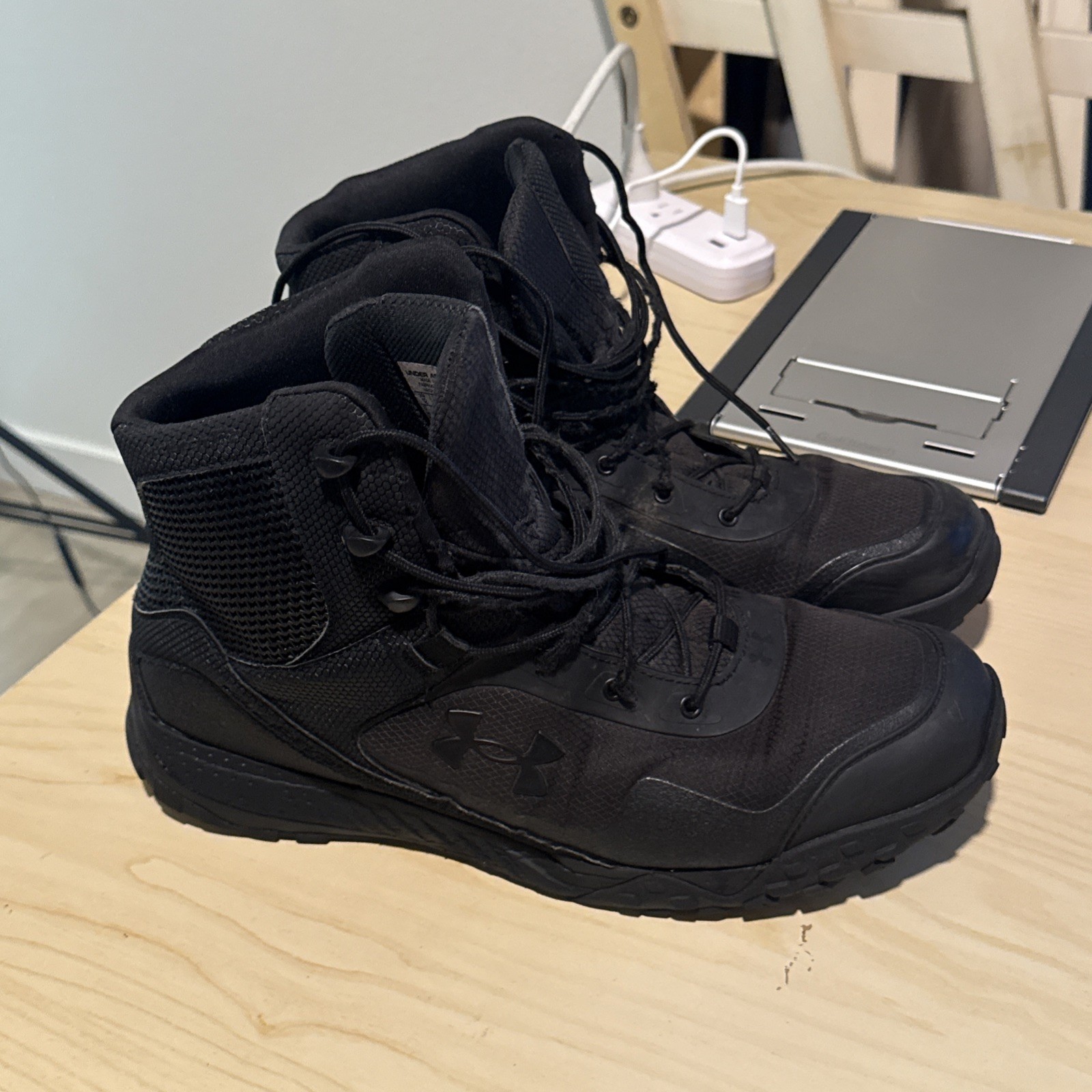 Under Armour Valsetz Mens 12 Black Clutch Fit Lace Up Tactical Combat Boots