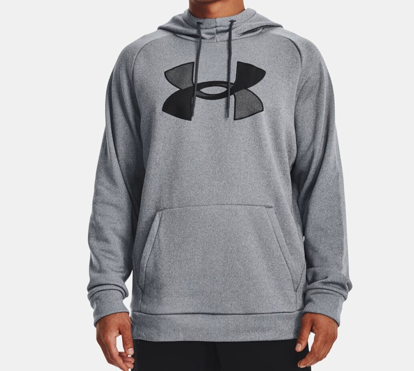 Under Armour $60 Men’s Armour Fleece Big Logo Hoodie 1373401 GRAY  SIZE MEDIUM