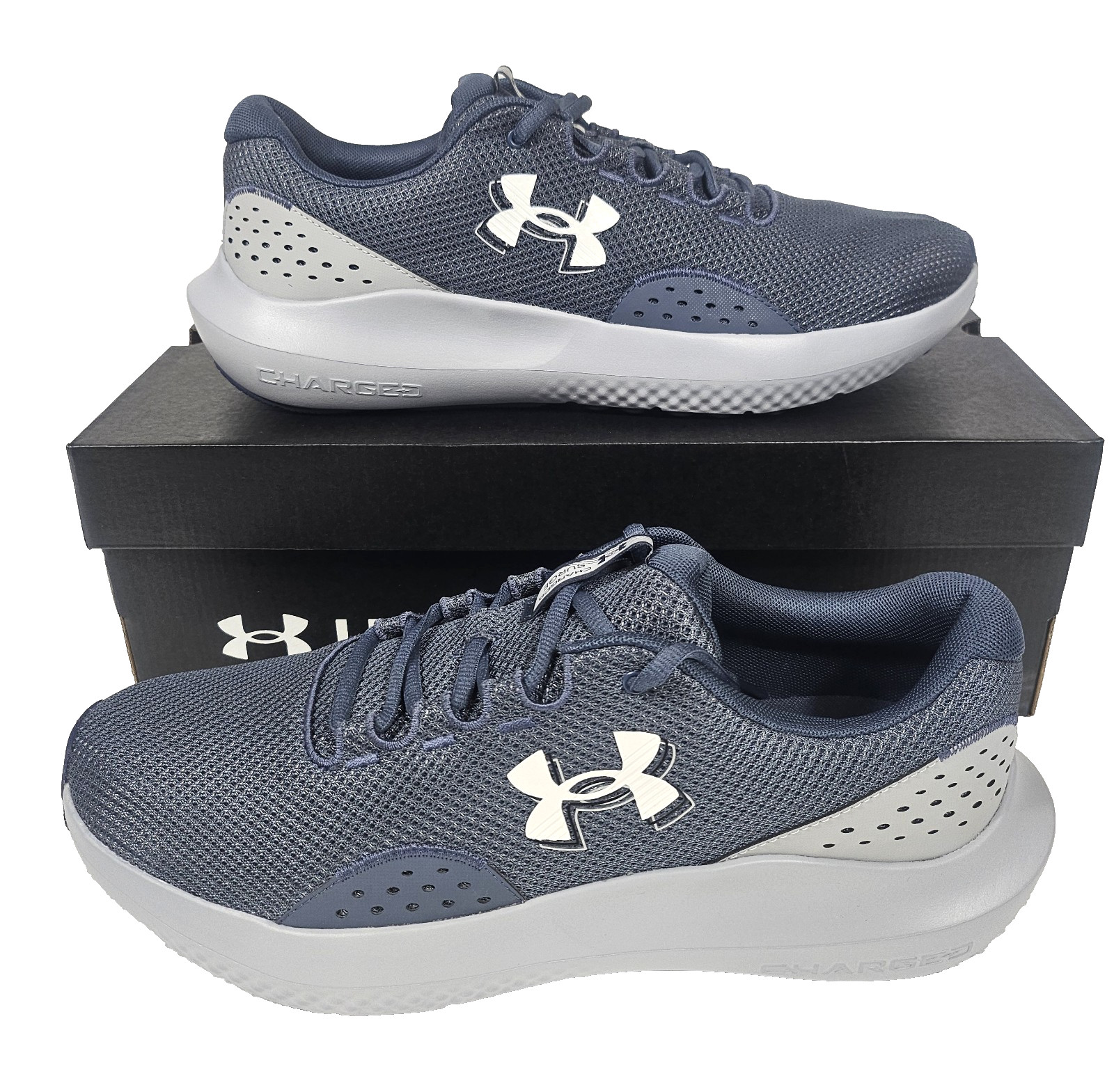 Men’s Running Shoes 12 Under Armour Gray UA Charged Surge 4 Sneakers 3027000-044