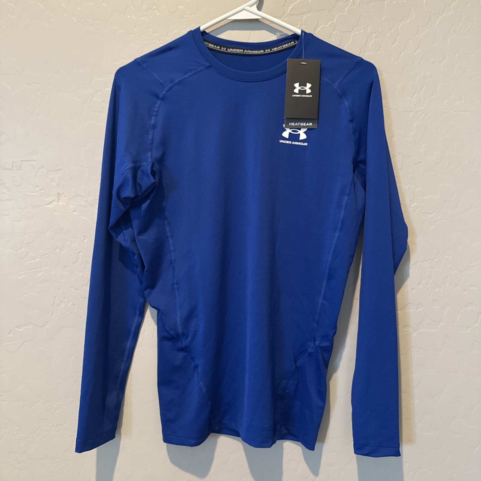 Under Armour Mens HeatGear Compression Shirt MD / Blue Long Sleeve / NWT 1361524