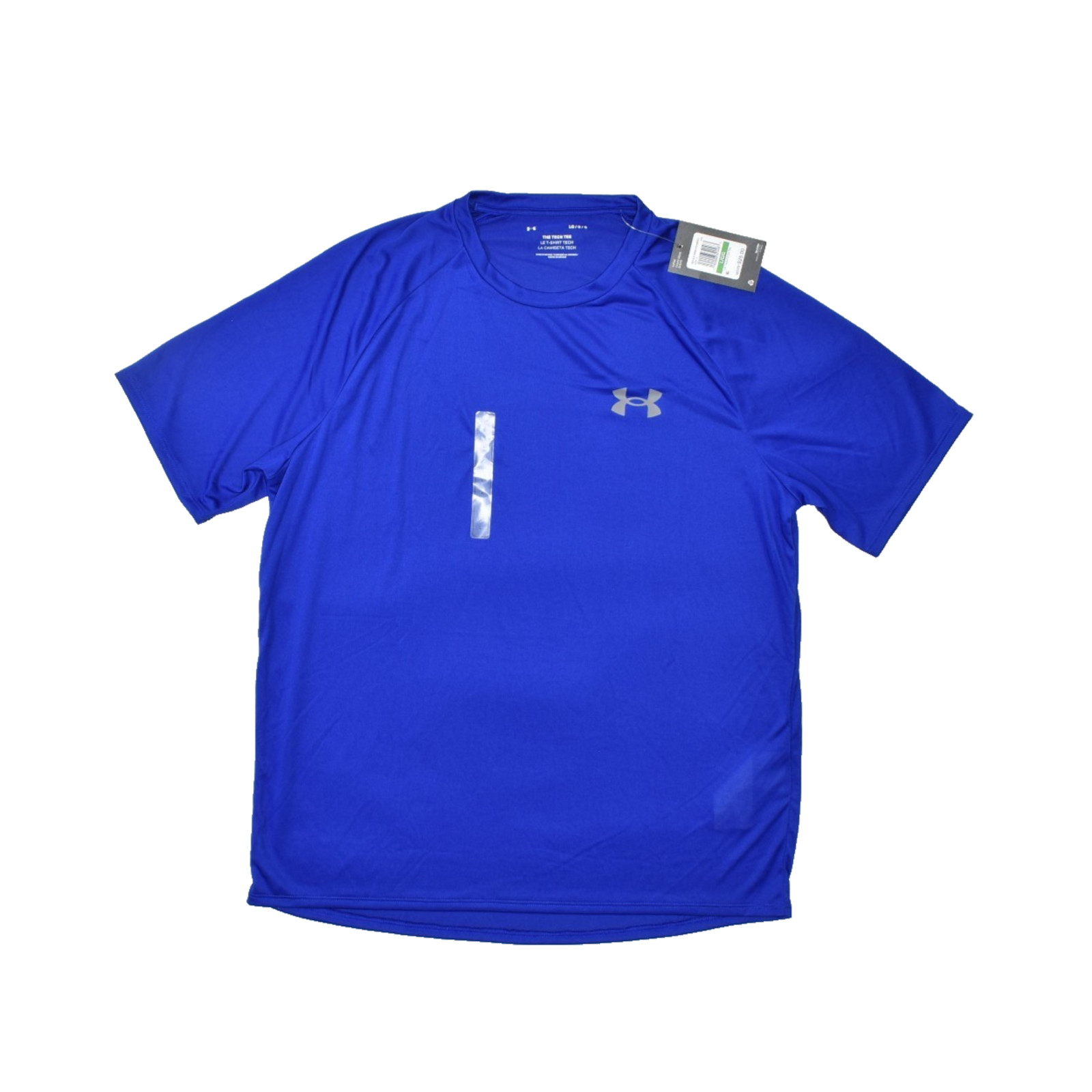 Under Armour Men’s UA Tech Tee Athletic Fit Blue Performance T-Shirt Size L NEW