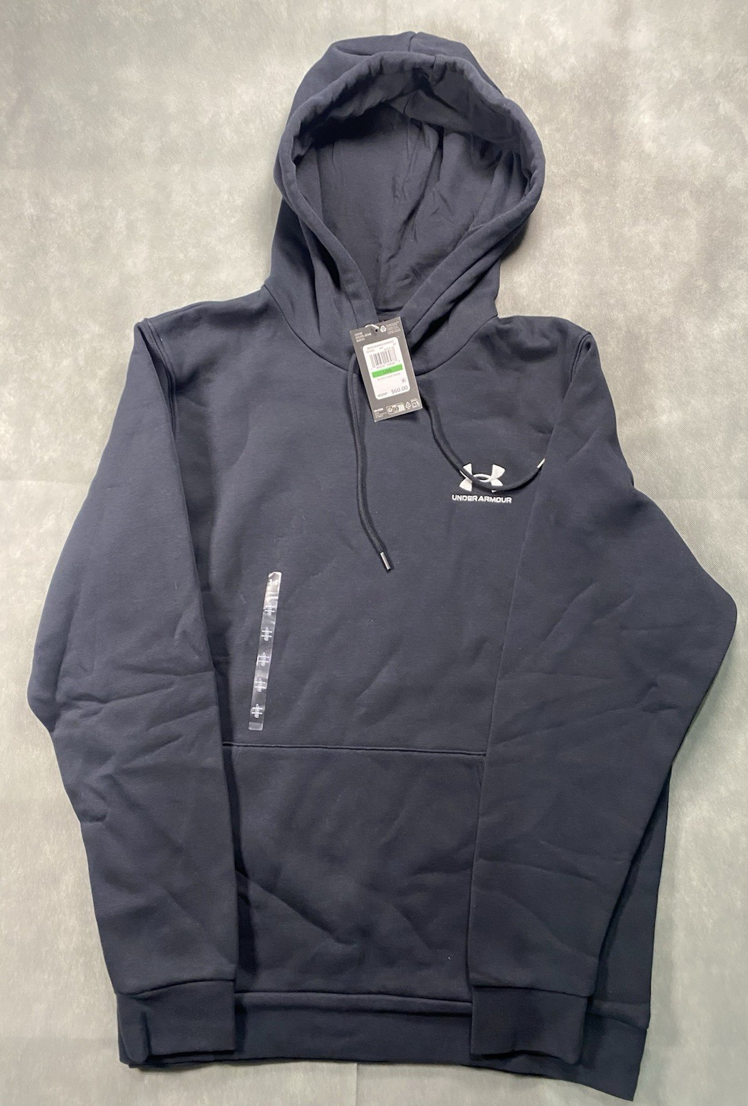 Men’s Under Armour Icon Fleece Hoodie Regular Size L Black  NWT