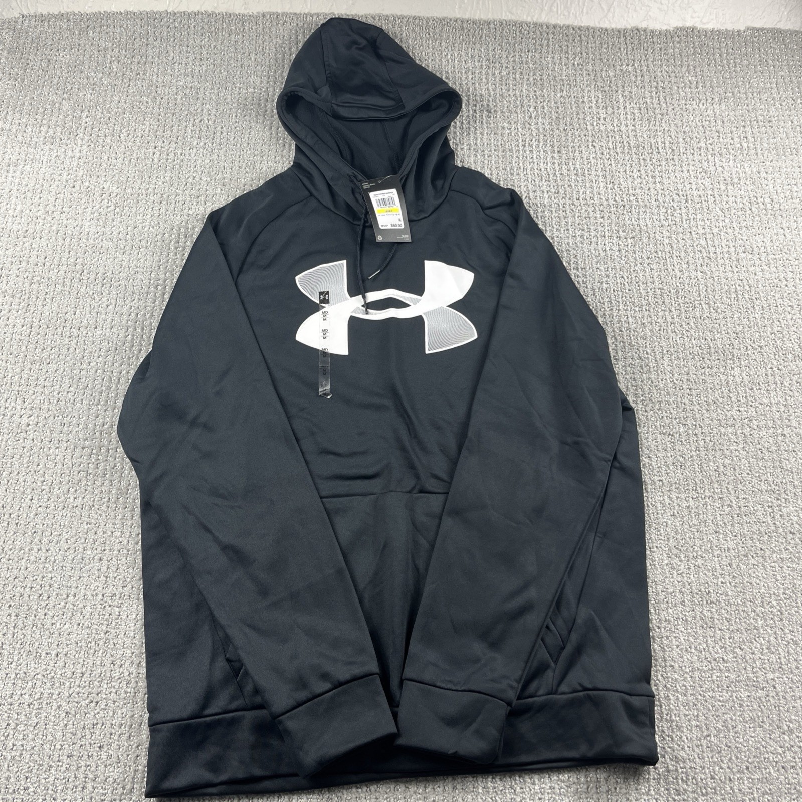 Under Armour Men’s Armour Fleece Big Logo Hoodie 1373401 Black Men’s Medium NWT