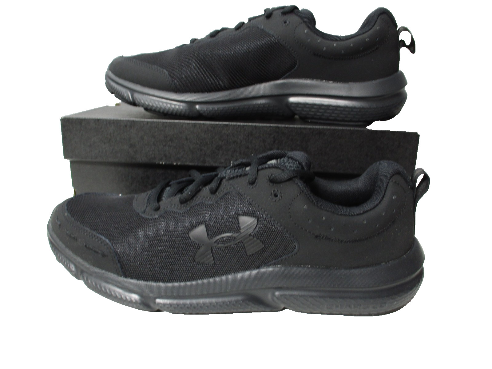 UA Under Armour Charged Assert 10 Mens Sz 12 Running Shoes Black/Black