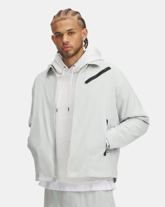 Men’s size M Under Armor UA Unstoppable Vent Full Zip Jacket 1383029 Grey NWT