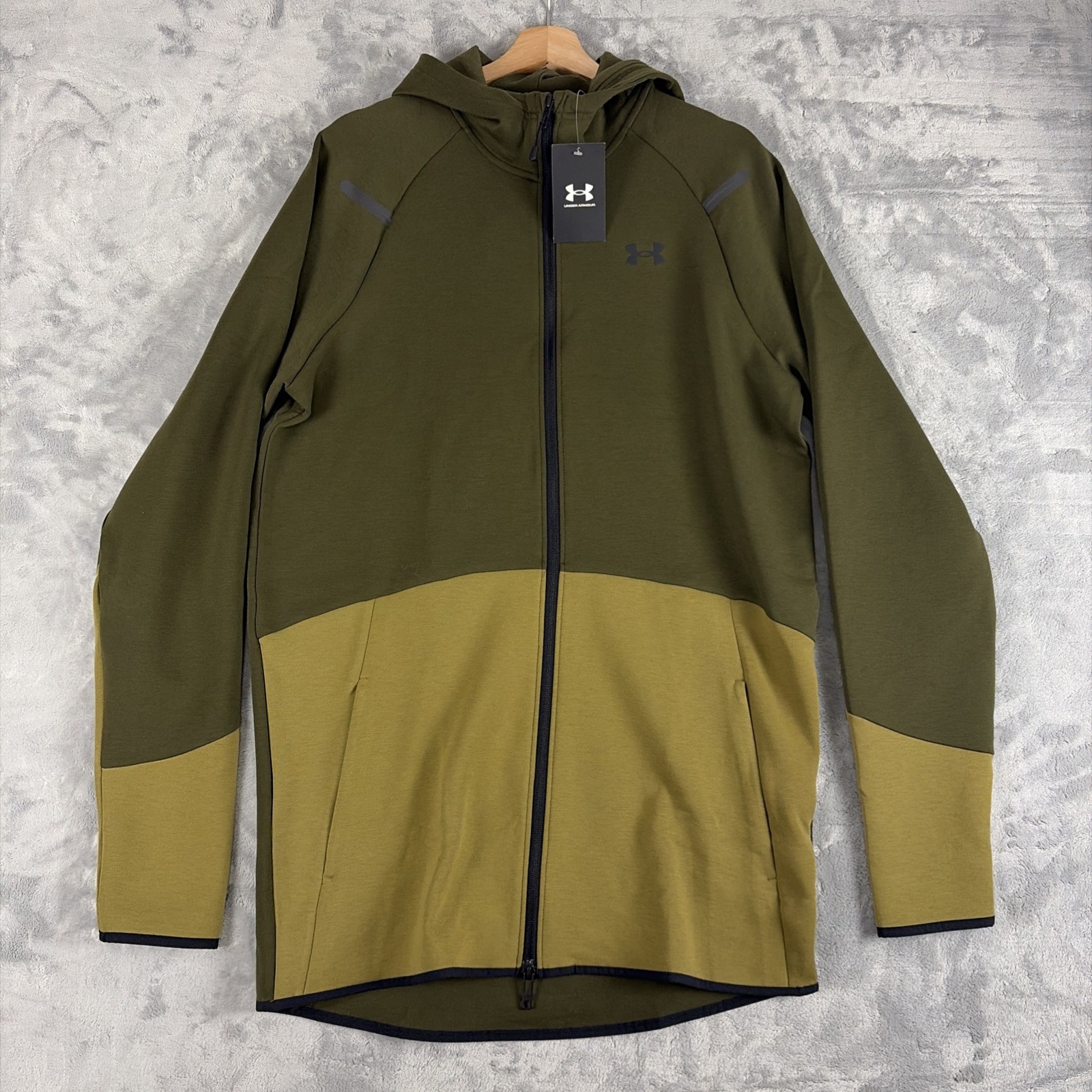 Under Armour UA Unstoppable Tech Fleece Full Zip Hoodie Sz MD3T Multi Green NWT