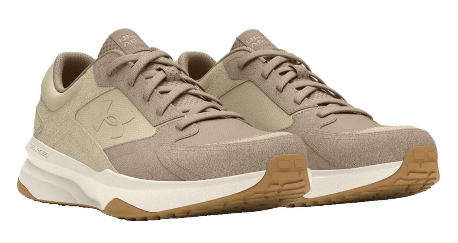 NWOB Under Armour Edge 3027731-201 Men Taupe/Khaki Suede Training Shoes 8.5 M