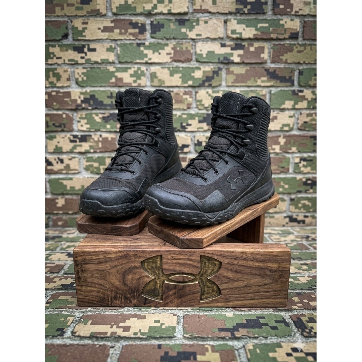 Under Armour🤑 Micro G Valsetz Mid Tactical Boots Black waterproof Mens 9